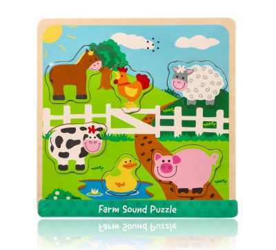 Puzzle dźwiękowe -  zwierzęta z farmy