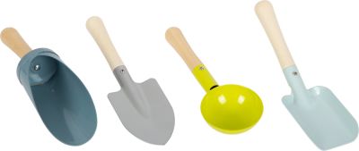 Zestaw 4 pastelowych mini narzędzi ogrodniczych 