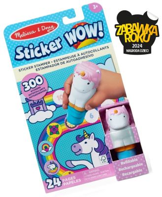 Sticker WOW! Stempelek z naklejkami jednorożec