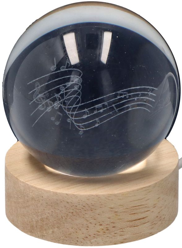 Lampka kryształowa kula Muzyka 6 cm