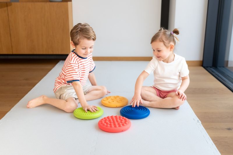 Dyski sensoryczne 4szt. różne faktury