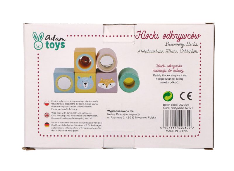 Drewniane klocki odkrywców do rączki  - bezpieczeństwo produktu