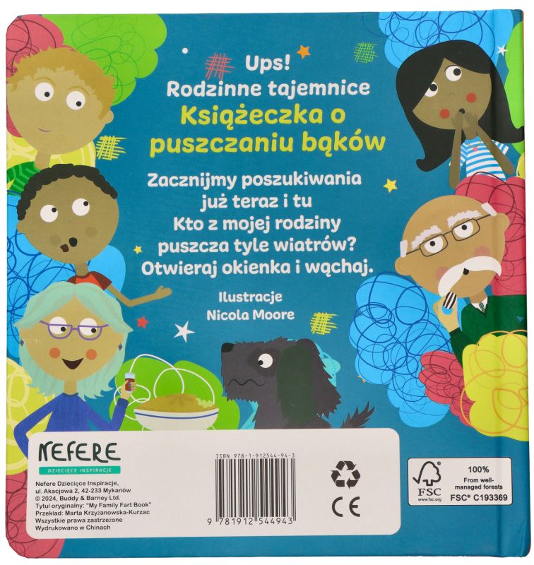 Ups Rodzinne tajemnice - książeczka o puszczaniu bąków - bezpieczeństwo produktu