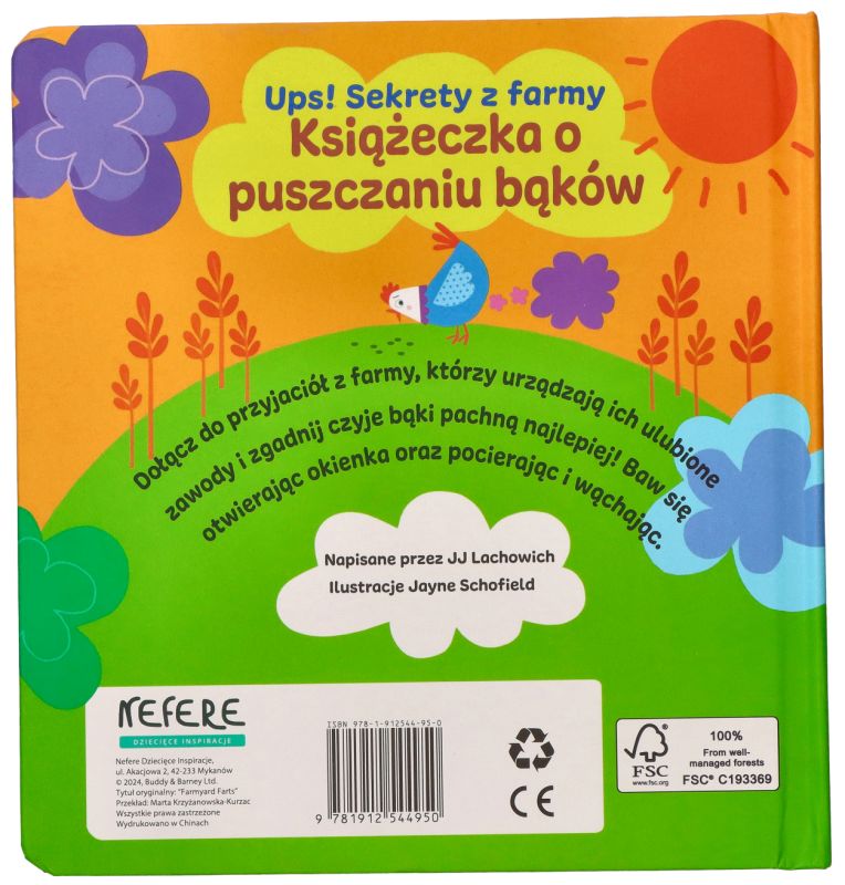 Ups Sekrety z farmy - książeczka o puszczaniu bąków - bezpieczeństwo produktu