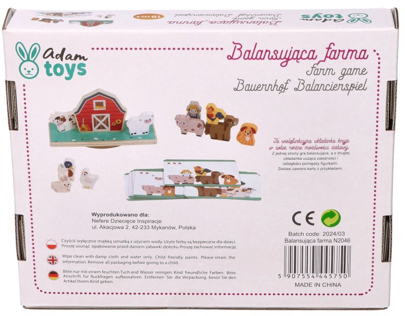 Gra zręcznościowa - balansująca farma - bezpieczeństwo produktu