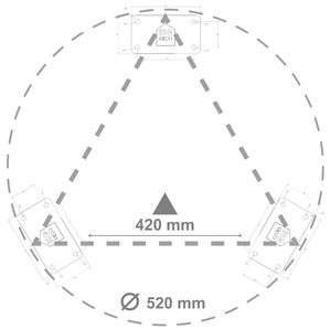 Stelaż do stolików złoty 3xDP metalowe nogi 40 cm LOFT