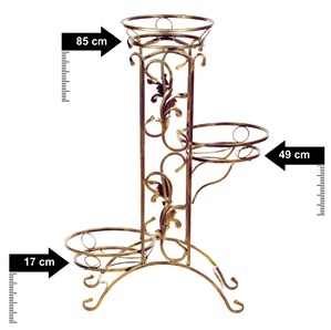 Duży kwietnik złota patyna RUSTIC 91 cm